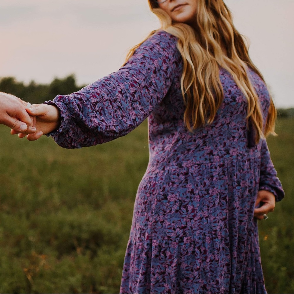 Purple Boho Dress